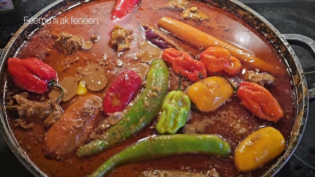 Traditional Mafé Niouloukk with roasted peanut paste